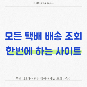 모든 택배사 배송조회 ‘한곳’에서 조회하는 방법